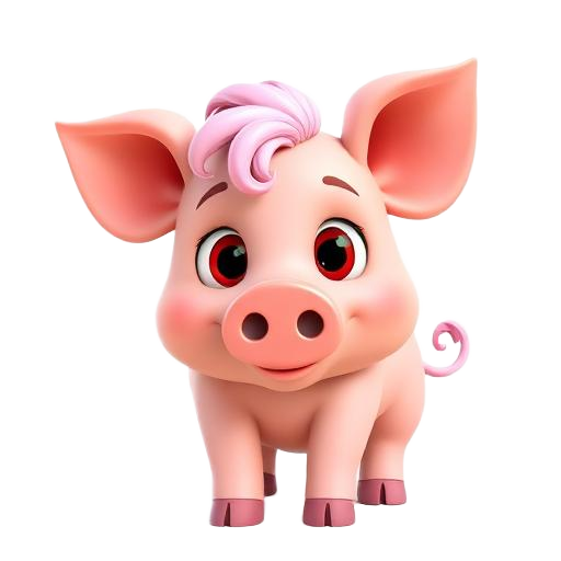 Illustration 3D de Le cochon