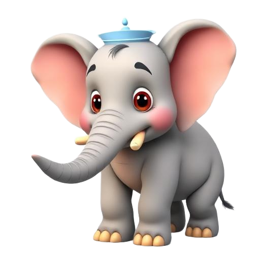 Illustration 3D de L'éléphant