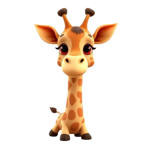 Illustration 3D de La girafe
