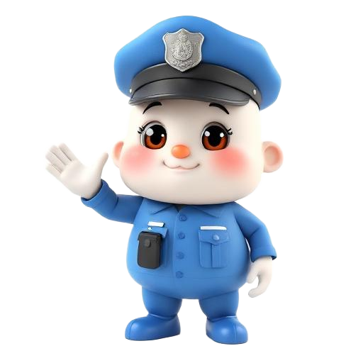 Illustration 3D de le policier