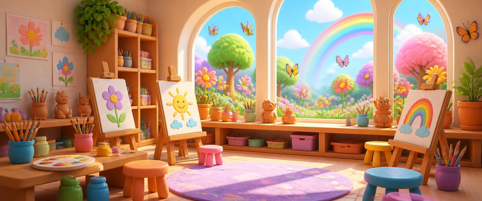 L'atelier de peinture de Luna en 3D