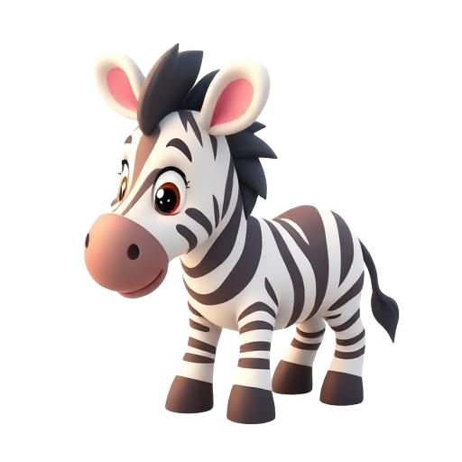 Illustration 3D de Le zèbre